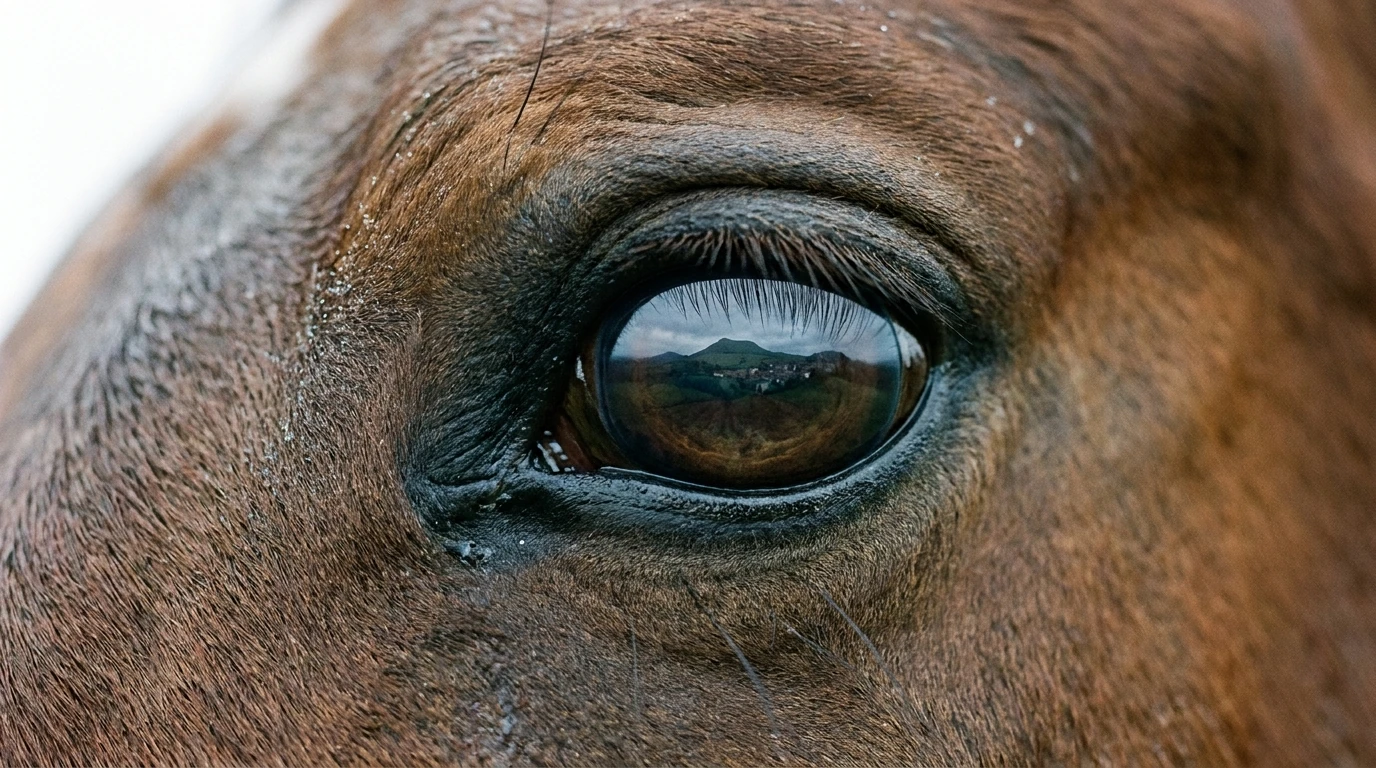 Un regard de cheval au Ecurie des Dômes, Ceyssat