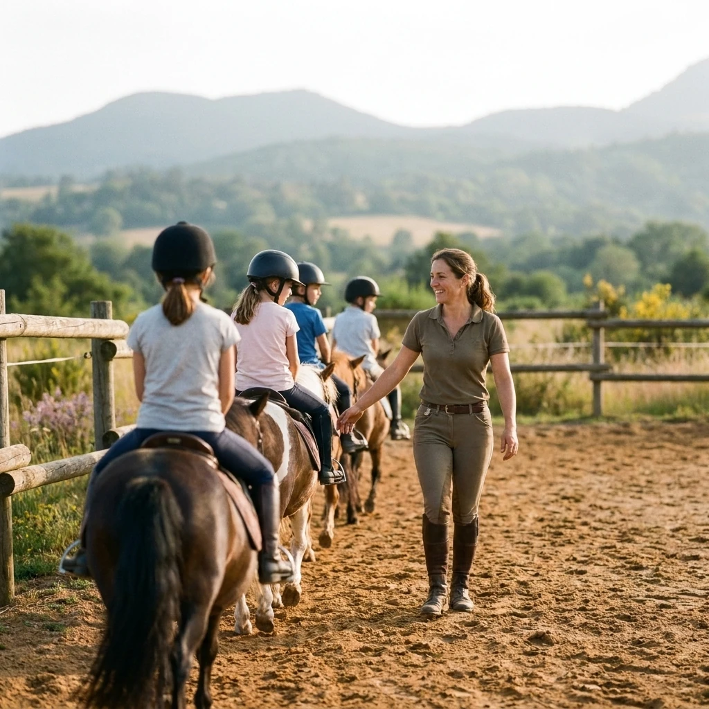 Cours de poney à Ceyssat, Puy-de-Dôme